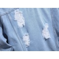 Popular Mens Denim Distressed Jacket Wholesale Custom