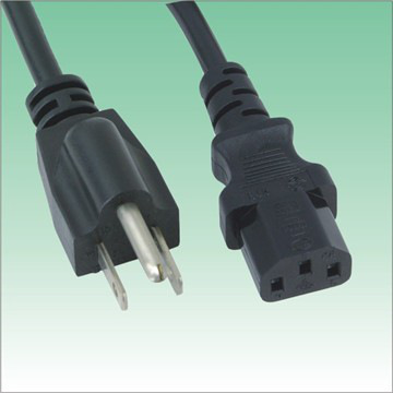 UL power cord with IEC C13 computer connector for home appliances