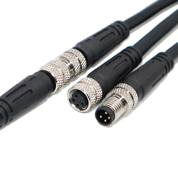 8pin macho hembra m12 m8 sensor cable personalizado impermeable IP67 IP68 3pin 4 pin automotriz CN; gua