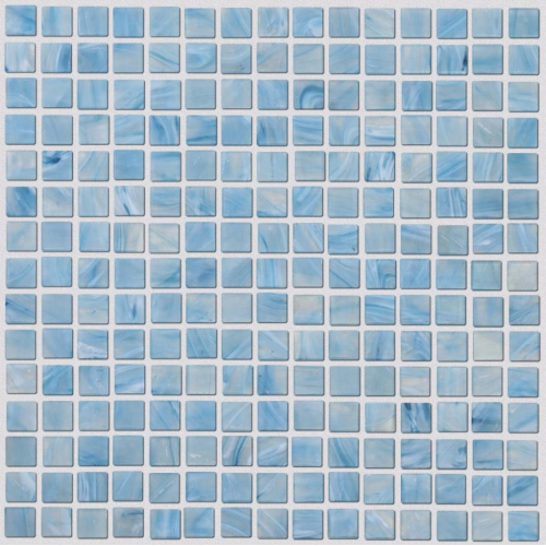 Glass mosaic tiles for swimming pools