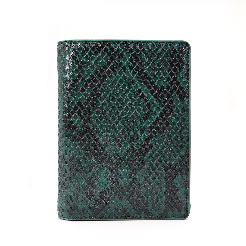 Logotipo personalizado Snake Leather Travel Wallet Funda para pasaporte