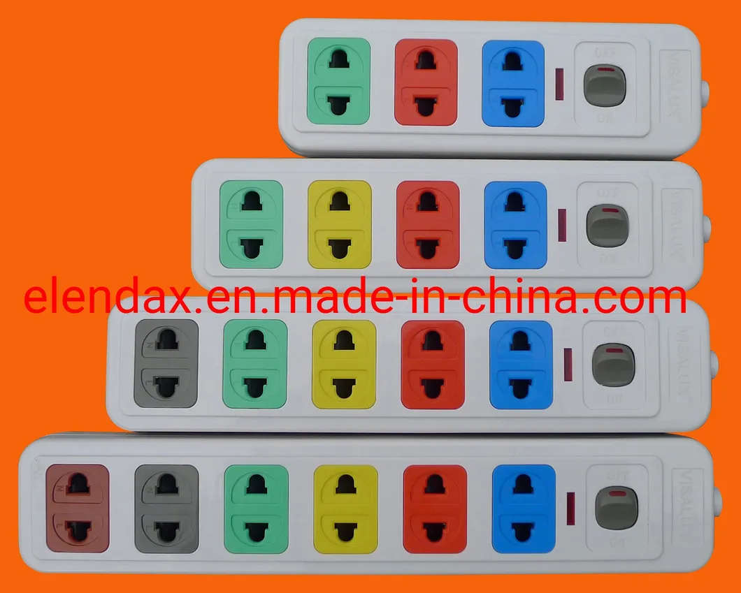 Универсальная 2-контактная 6-контактная удлинительная розетка (E1006S)