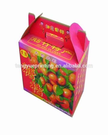 Corrugated paper box for fruit packing