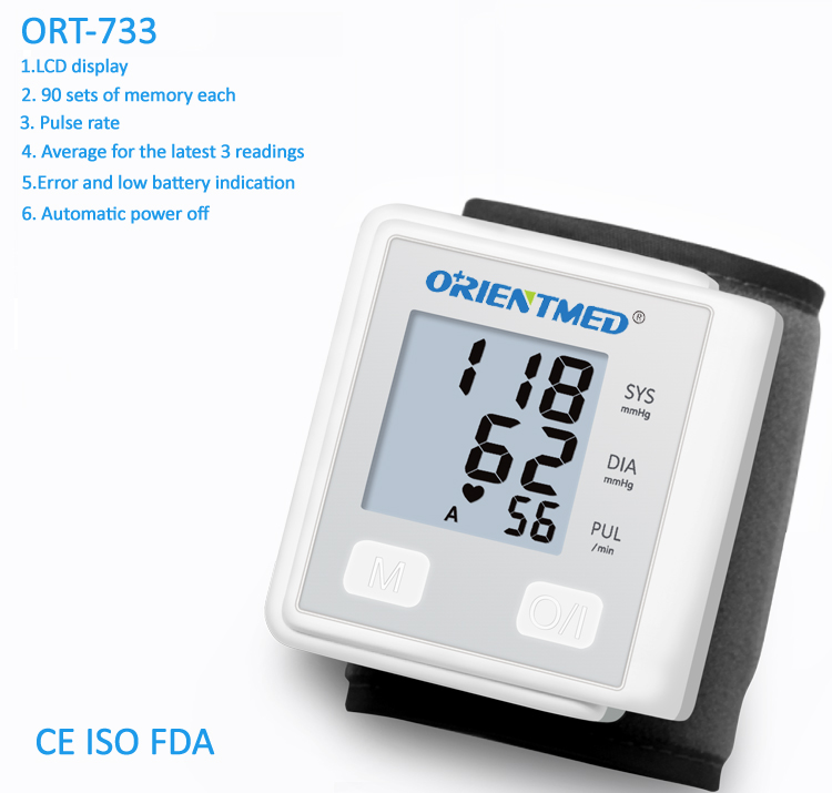 ORT733 - monitor tekanan darah pergelangan tangan ORT733-wrist-blood-pressure-monitor