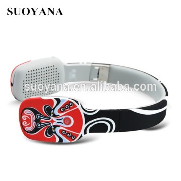 Low moq light weight cute printing hand free bluetooth headset /headphone