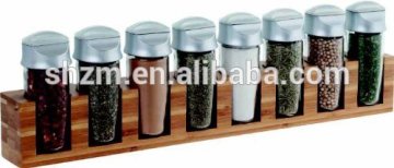 Bamboo spice jar rack holder bamboo spice rack holder,kitchen stoarge rack