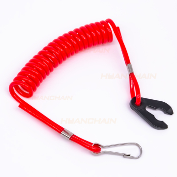 Spiral Retractable Spring Plastic Coil Keychain Lanyard