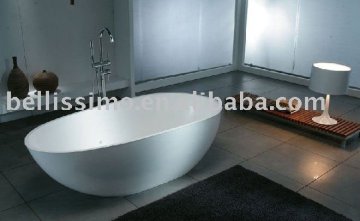 White Solid Surface Bathtub