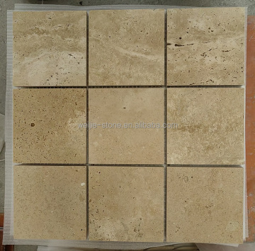 Noce Travertine Marble Mosaic Tile Design