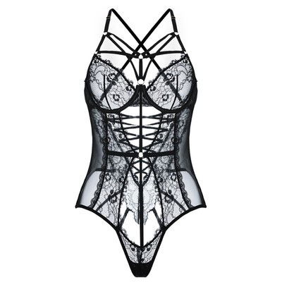 New Product Flowers Blooming Sexy Lingerie Feminine Lace Body Shapewear Hot Transparent Temptation One-Piece Underwear