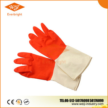 High quality natural latex Bi Colour Rubber Gloves