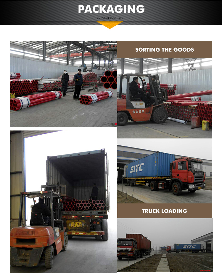 Concrete pump spare parts concrete pump reducing steel pipes