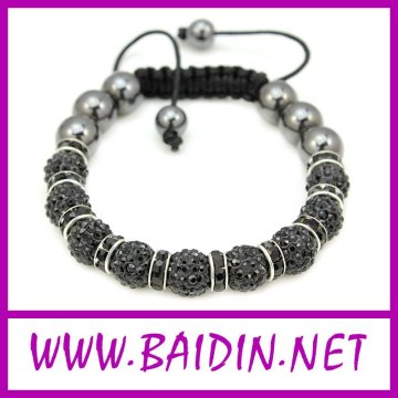 2013 fashion black square shamballa bracelet many colors