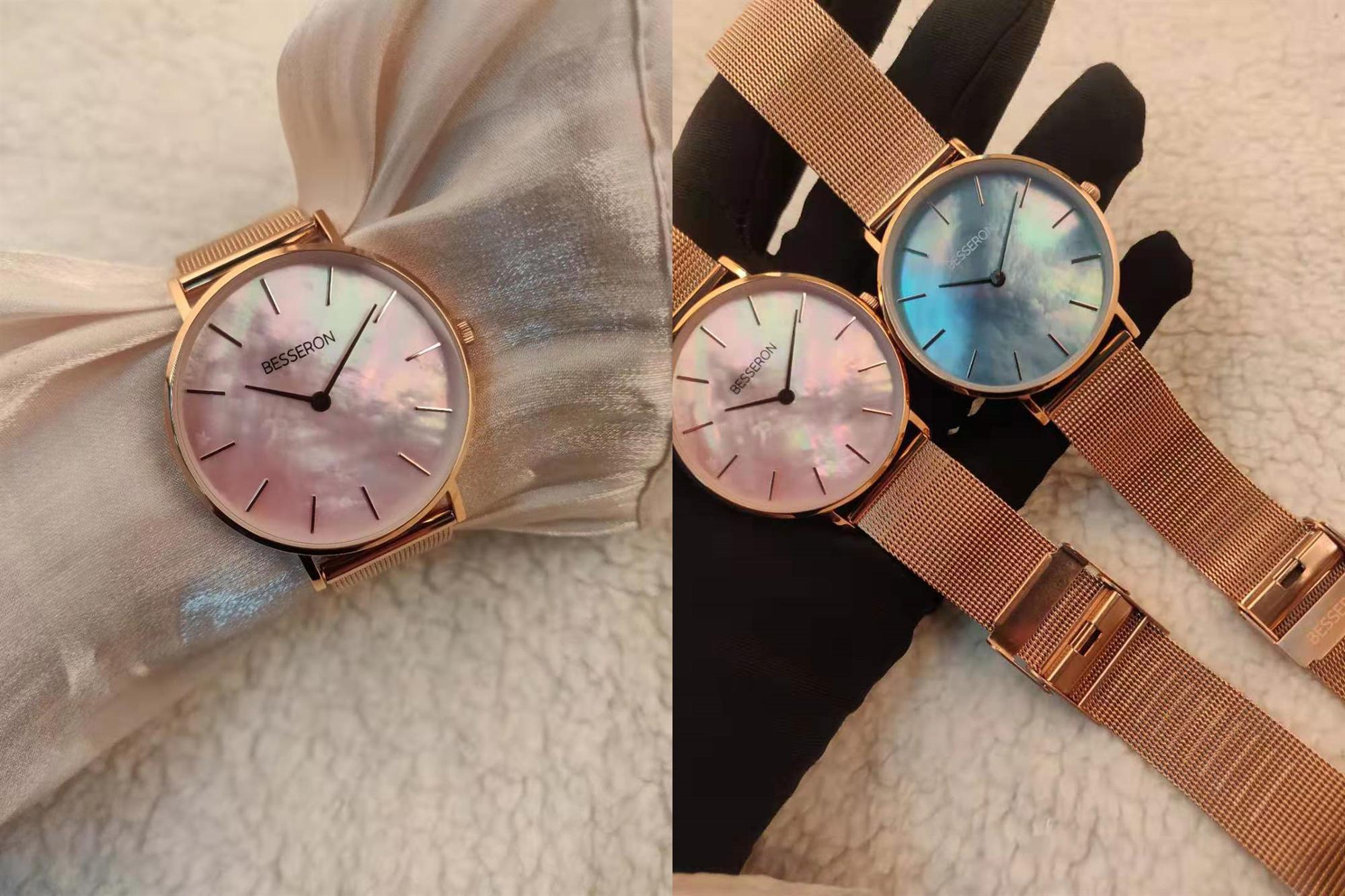 New Arrival 2019 blue seashell watches for large wrist women ladies fancy watches