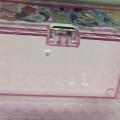 Plastic storage box with diamond pattern