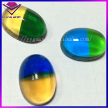 Dichroic Glass Stone Mixed Colors Oval Cabochons