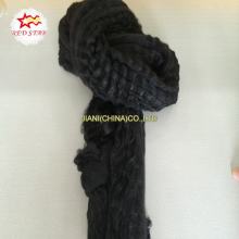 Solid black polyester tow fiber ,recycled polyester tow for yarn