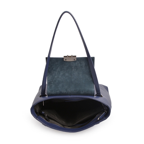 Borsa a tracolla Darley Medium Polly in morbida pelle blu