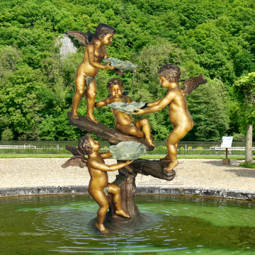 Park decoration bronze angel water fountain