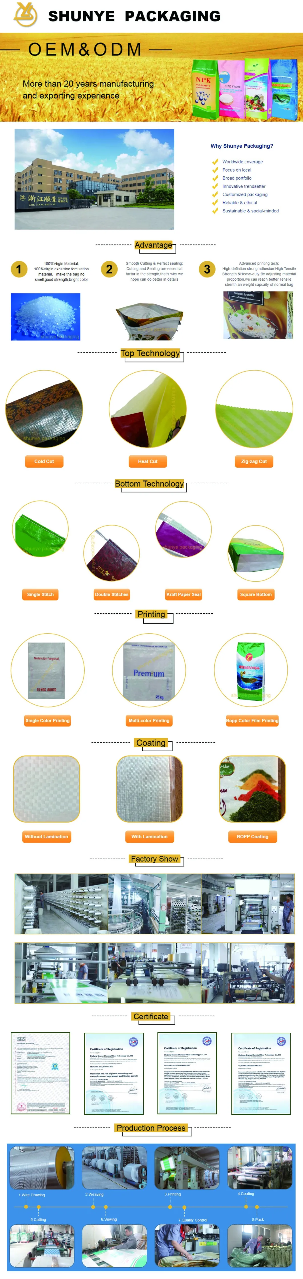 China Made Plastic PP Woven Powder Bag