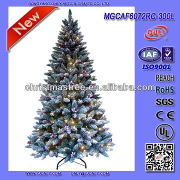 New Plastic Flocked Prelit Christmas Trees,Flocked Christmas Trees,Plastic Christmas Trees