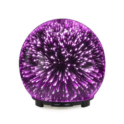 Lampe de diffuseur d'huile de parfum électrique en verre 3D Fireworks