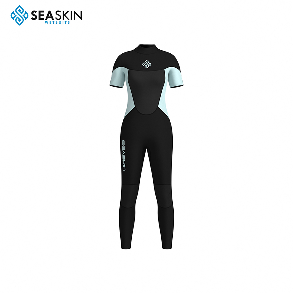 Seaskin Diving Suit Neoprene Back Zip Menina feminina