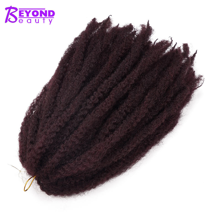 aliexpress wholesale 18 inch Synthetic Marley Braids Soft Fluffy Afro Kinky Curly Twist Braiding Hair Crochet Braids