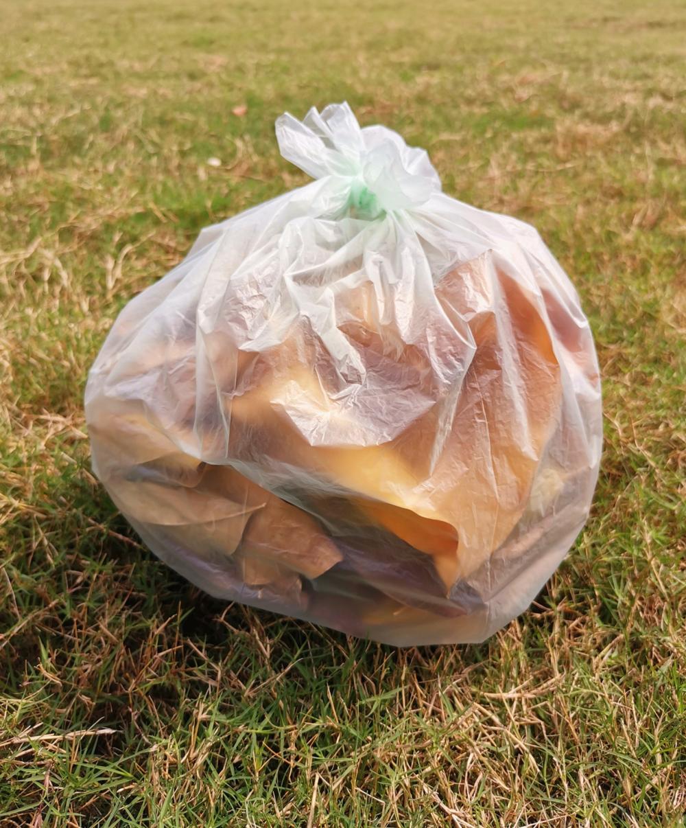 يمكن التخلص منها أكياس القمامة البلاستيكية المستخدمة في الحديقة