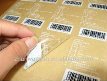 transparent barcode stickers roll, barcode stickers, transparent barcode stickers