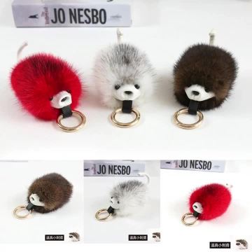 New 100%  Mink fur key keychain real mink claw pendant fur key chain Mink Claw Key Buckle Plush Pendant
