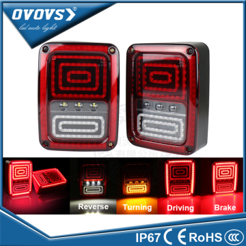 OVOVS12V Euro Us type LED rear lamp tail lights for J eep Wrangler JK LJ TJ