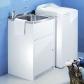 Stainless Steel Modern White Bathroom Laundry Cabinets