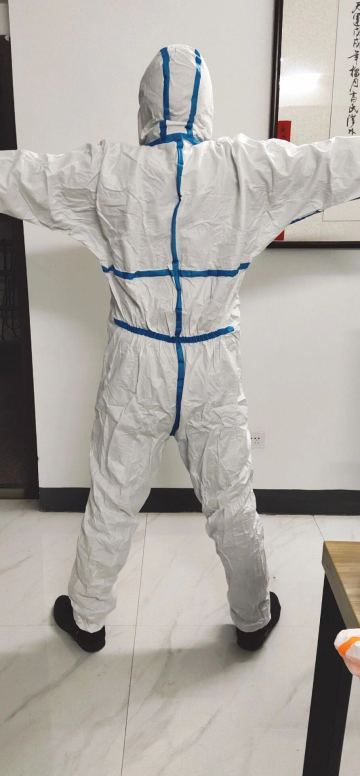 Breathable PE film coverall