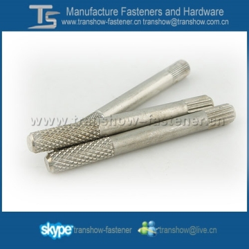 Knurled straight pin