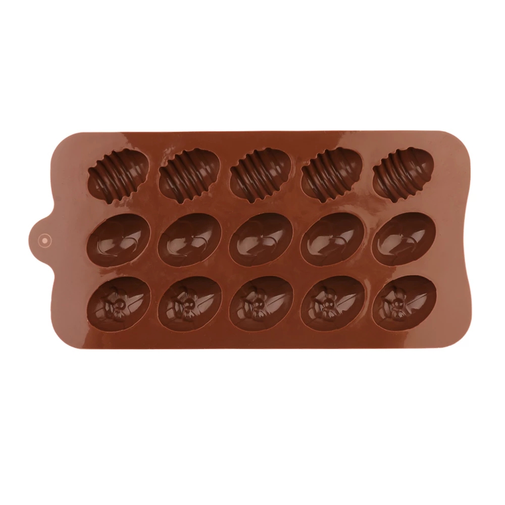 15 Holes Easter Eggs Chocolate Molds Silicone Form Cake Molds Bakeware Baking Dish High Temperature Kitchen Cake Accessories
