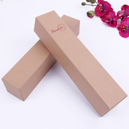 Boîte cadeau à cravate personnalisée en papier brun marron recyclé