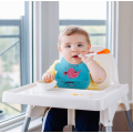 Waterdichte schattige dieren siliconen baby voeding slabbetjes