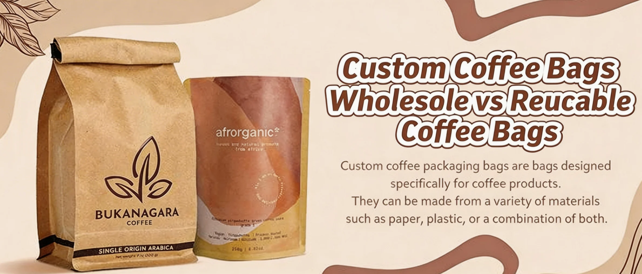 Borong Beg Kopi Tersuai lwn Coff Boleh Diguna Semula Custom Coffee Bags Wholesale vs Reusable Coff