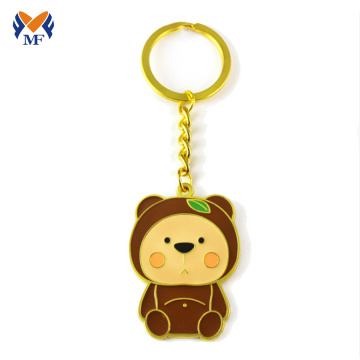 Maker Custom Gift Gold Metal Bear Keychain