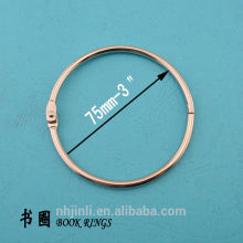 75mm-3'' metallic color book ring