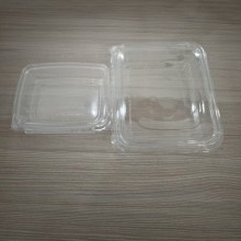 Hinged Clamshell PET Salad Transparent Box Container Bowl