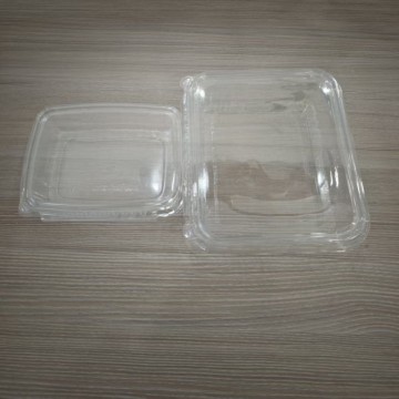 Hinged Clamshell PET Salad Transparent Box Container Bowl