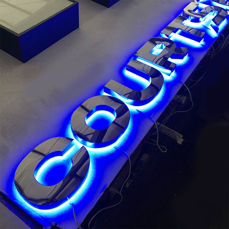 High Quality Company logo name led wall sign Lighted Signs letter with Backlitlit