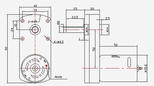 High Torque 12V DC Rotisserie Gear Motor