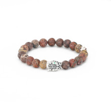 bead bracelet men jewelry wholesale natural red flower stone bead charm bracelet