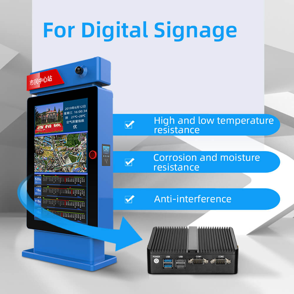 x30 2LAN 2COM Fanless Industrial Mini Desktop PC