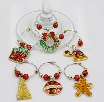 Christmas wine charms wine markers