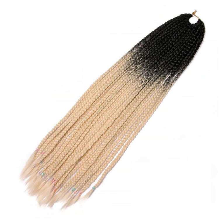 22inch Box Braids with Ends Fan Out Crochet Hair Braids Extension Synthetic Hair Darling Braids Wholesale