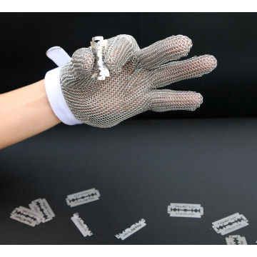 Stainless steel butcher safety ring mesh gloves